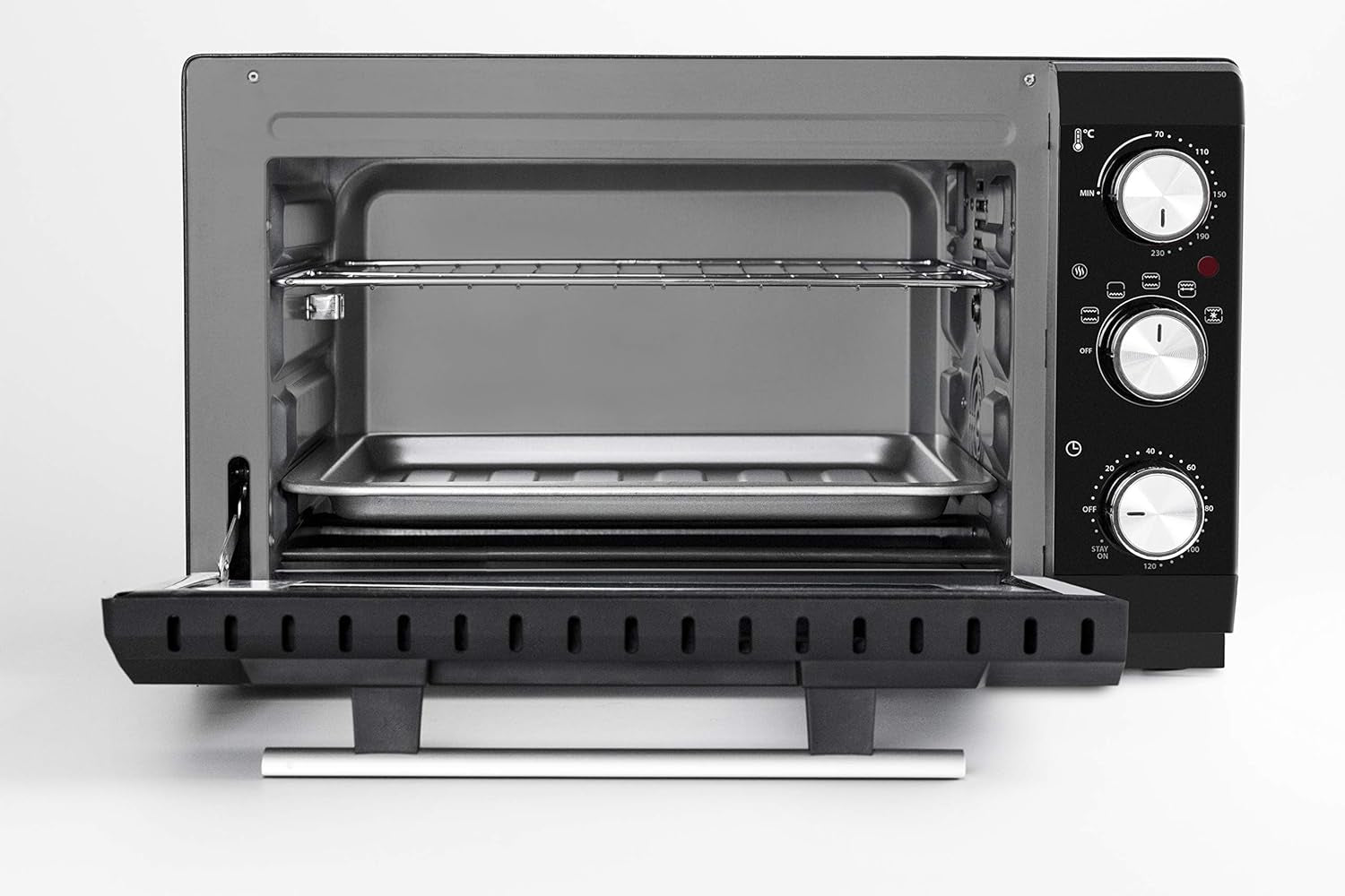 CASO to 20 – Four Design, 5 Fonctions : Recirculation, Tournebroche Avec Moteur, Chaleur De Voûte, Chaleur De Sole, Chaleur De Voûte Et De Sole, Réglage En Continu De La Température De 70 À 230 °C,