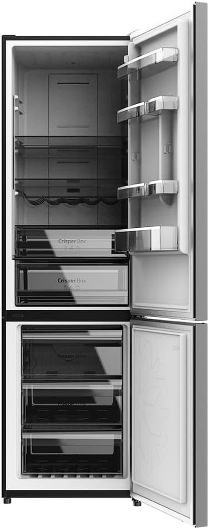 Frigorífico Combi 2 Puertas Bolero Coolmarket Combi 356 Dark D. 356 L, Altura 200 Cm Y 60 Cm De Ancho, Bajo Consumo, Sistema Multi Air Flow, Total No Frost, 2 Cajones