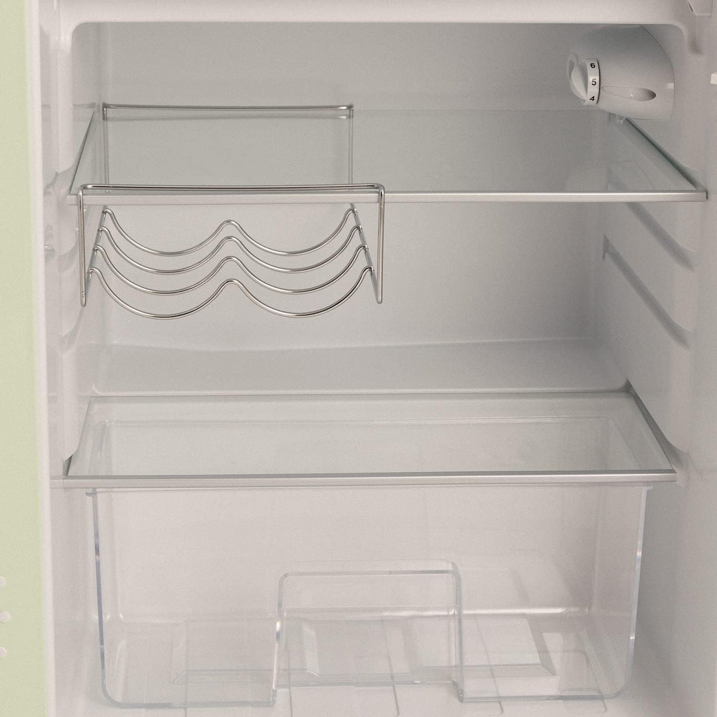 / RETRO FRIDGE 83.5 Black/Réfrigérateur Vert Avec Poignée Noire/Pratique Et Fonctionnel, Matériaux Résistants