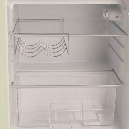 / RETRO FRIDGE 83.5 Black/Réfrigérateur Vert Avec Poignée Noire/Pratique Et Fonctionnel, Matériaux Résistants