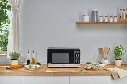 NN-SD28HSGTG-F Four Micro-Ondes Technologie Inverter Plateau Tournant En Verre, 23L, 1000W, 10 Programmes Auto, Décongélation Turbo, 6 Puissances, Minuterie, LED, Acier Inoxydable Noir
