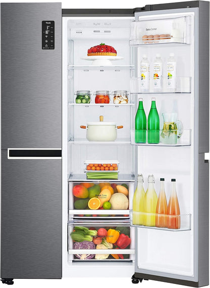 GSB470BASZ Réfrigérateur Américain Side by Side Total No Frost Avec Congélateur, 642 L, Smart Diagnostic - Réfrigérateur Intelligent Avec Wi-Fi Et Écran LED Extérieur