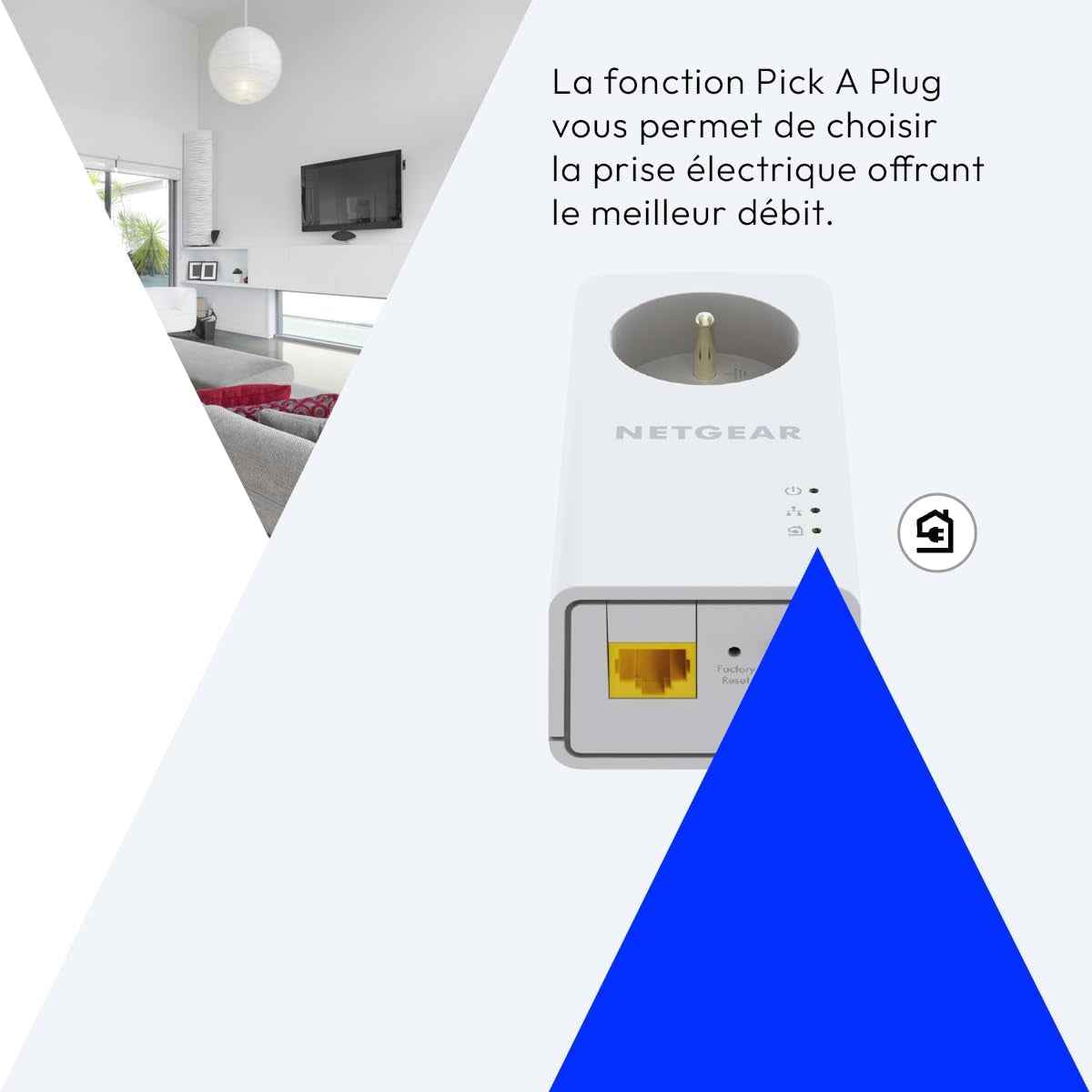 PLP1000-100FRS, CPL 1000 Mbps Avec Port Ethernet, Prise CPL Fibre Idéal Pour Avoir Internet Partout Dans La Maison Et Profiter Du Service Multi-Tv, Compatible Avec Toutes Les Box Internet