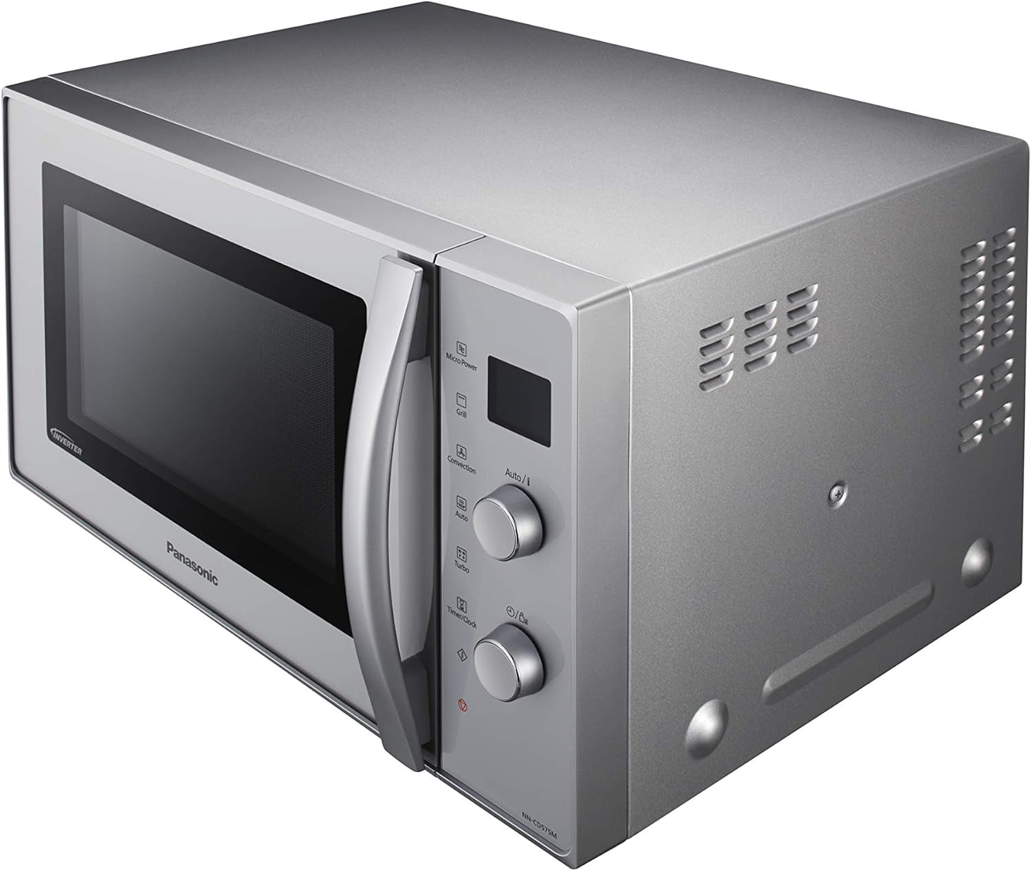 NN-CD575MEPG | Four 3 En 1 Combiné, 27L, Inverter, Chaleur Tournante À 100-220°C, Gril Quartz 1300W, Micro-Ondes 1000 W, Plat Crispy, Plateau Tournant 34 Cm, Argent – Version FR