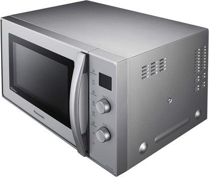 NN-CD575MEPG | Four 3 En 1 Combiné, 27L, Inverter, Chaleur Tournante À 100-220°C, Gril Quartz 1300W, Micro-Ondes 1000 W, Plat Crispy, Plateau Tournant 34 Cm, Argent – Version FR