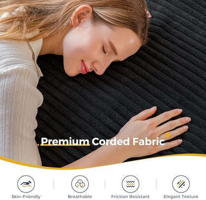 MAXYOYO Giant Bean Bag Chair with Pillow, 3 in 1 Convertible Bean Bag Chair for Adults with Removable Cover, Floor Cushion Stuffed Floor Lounger for Living Room Bedroom, Grey