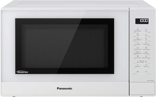 NN-GT45KWSUG Four Micro-Ondes Gril Et Plateau Tournant En Verre, 31L, 1000W, Technologie Inverter, 24 Programmes Auto, Décongélation, 7 Niveaux De Puissance, Minuterie, Affichage LED, Blanc