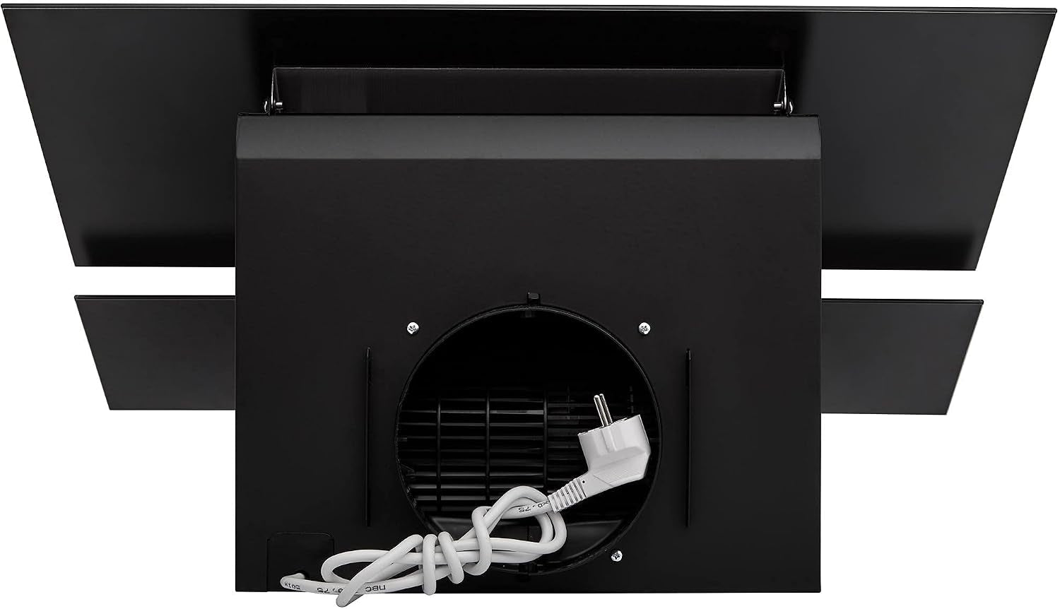 GCH D 268.6 BL Prime, Hotte Murale 60 Cm, Verre Noir, 1000M³/H, Télécommande, Tuyau Inclus