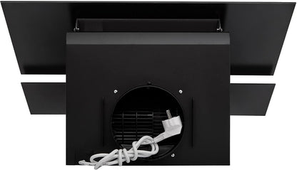GCH D 268.6 BL Prime, Hotte Murale 60 Cm, Verre Noir, 1000M³/H, Télécommande, Tuyau Inclus