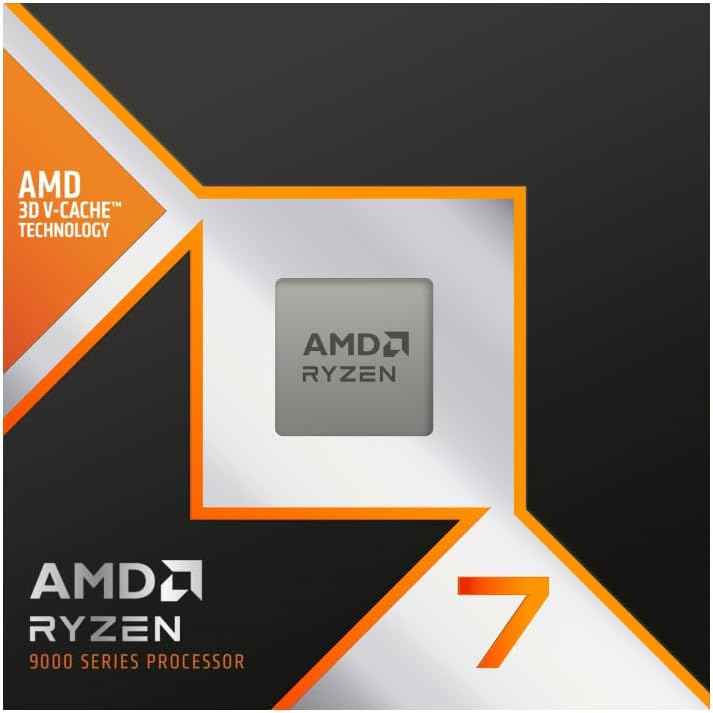 AMD RYZEN 7 9800X3D 8 Cores/16 Unbridled Threads, Zen Architecture 5, 104 MB Cache, 120W TDP, Up to 5.2 GHz Frequency Boost, Socket AM5, Fan Not Included