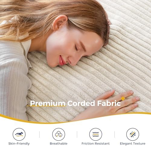 MAXYOYO Giant Bean Bag Chair with Pillow, 3 in 1 Convertible Bean Bag Chair for Adults with Removable Cover, Floor Cushion Stuffed Floor Lounger for Living Room Bedroom, Grey