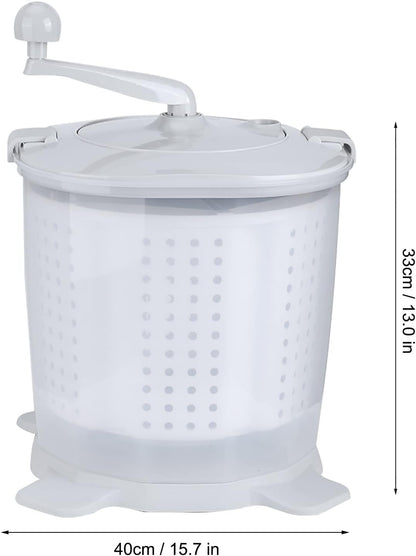 Cryfokt Machine À Laver Portable, Laveuse Manuelle À Vêtements Non Électrique, Laveuse Et Sèche-Linge Avec Coussinets De Panier De Déshydratation, Laveuse À Linge Pour Dortoirs