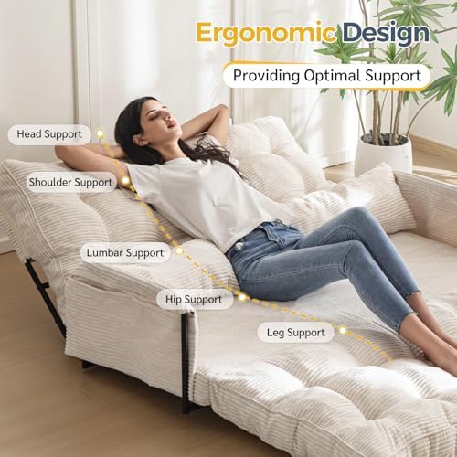 MAXYOYO Adjustable Floor Sofa Couch with Pillow, Multi-Functional Bean Bag Bed, 5-Position Foldable Lazy Sofa Sleeper Bed with Armrest, Versatile Floor Seating for Reading Gaming, Green, Single