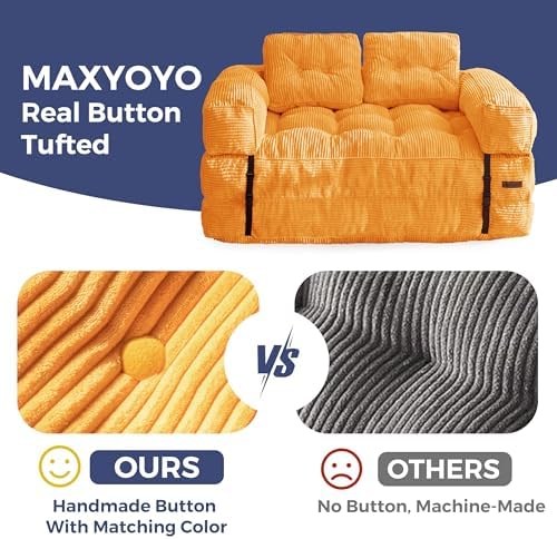 MAXYOYO Folding Sofa Bed, L-Shaped Convertible Sofa Bed with Armrest Foldable Sleeper Sofa with Pillow, Portable Fold Out Chair Bed Comfy Floor Lounge for Living Room Bedroom, Dark Grey