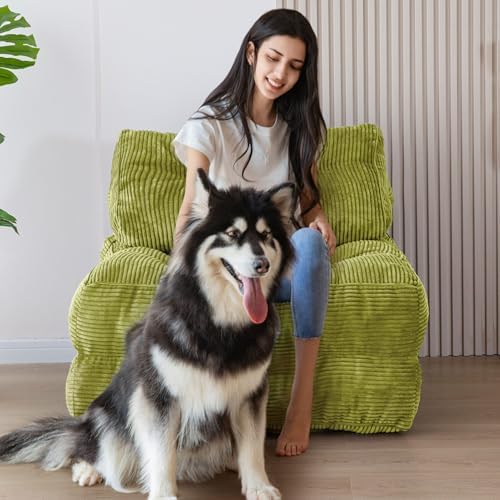 MAXYOYO Folding Sofa Bed, Convertible Sleeper Chair with Pillow Foldable Mattress with Back Support, Portable Fold Out Chair Bed Comfy Floor Sofa Lounge for Living Room Bedroom, Dark Grey, Single