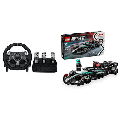 Logitech G G29 Driving Force Steering Wheel and Pedals for Playstation & PC | Realistic Force Feedback, Stainless Steel Levers, Steering Wheel Cover for PS5, PS4, PC, Mac - Black