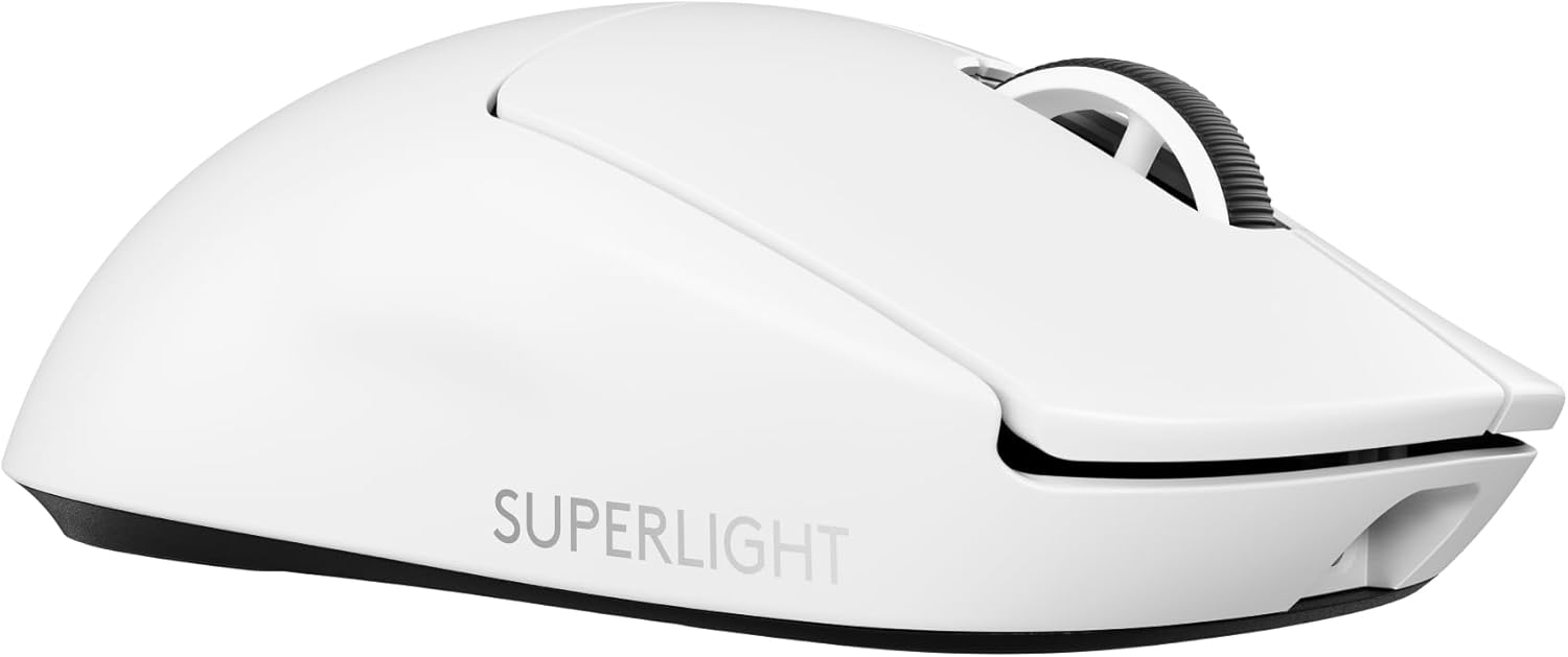 Logitech G PRO X SUPERLIGHT 2, Wireless Gaming Mouse, East Europe Version | Pro-Grade 60g Mouse, 5 Buttons, 44,000 DPI Sensor, 8kHz Ratio, USB-C Charging PC/Mac - White