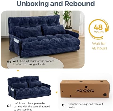 MAXYOYO Adjustable Floor Sofa Couch with Pillow, Multi-Functional Bean Bag Bed, 5-Position Foldable Lazy Sofa Sleeper Bed with Armrest, Versatile Floor Seating for Reading Gaming, Green, Single