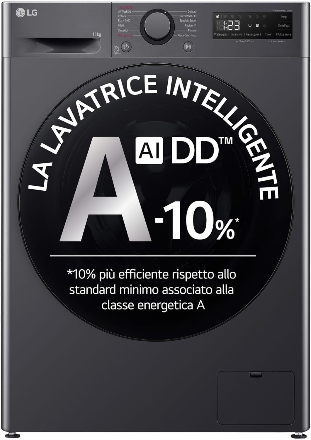 F4R5011TSM Machine À Laver CF 11 Kg 1400 G A-10 % INV VAP Turbo Wash N