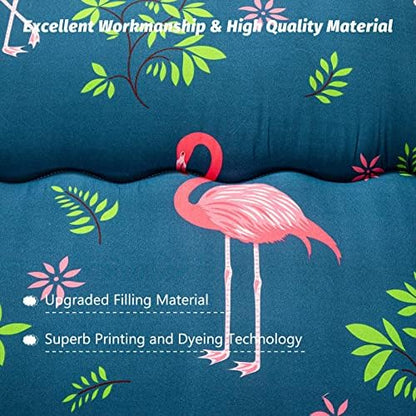 MAXYOYO Japanese Futon Mattress Floor Mattress Sleeping Pad Foldable Bed Roll Up Camping Cushion Floor Lounger Bed Couches and Sofas Couch Topper, Black Floral, Full Size