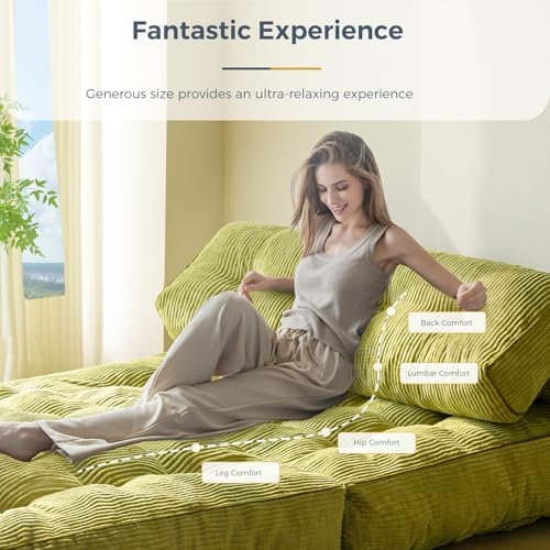 MAXYOYO Folding Sofa Bed, Convertible Sleeper Chair with Pillow Foldable Mattress with Back Support, Portable Fold Out Chair Bed Comfy Floor Sofa Lounge for Living Room Bedroom, Dark Grey, Single