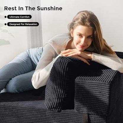 MAXYOYO Folding Sofa Bed, Convertible Sofa Bed with High-Density Support Foam, Portable 4 in 1 Fold Out Chair to Floor Lounger, Versatile Floor Couch for Living Room Bedroom, Dark Grey