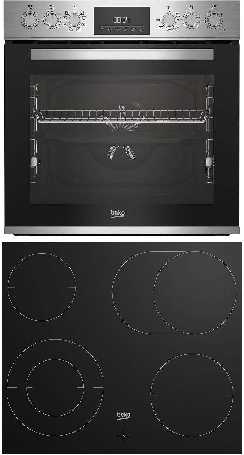 BBUM12328X Aeroperfect Ensemble De Plaques De Cuisson Encastrables En Vitrocéramique 8 Types De Chauffage Fonction Nettoyage Steamshine Acier Inoxydable