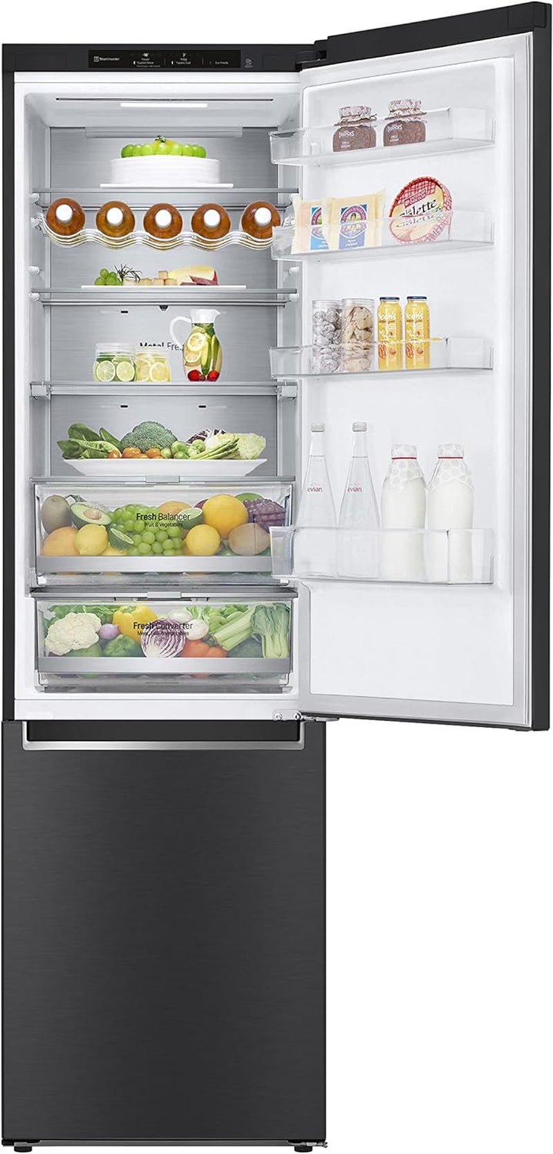 Electronics GBB72MCVBN Réfrigérateur-Congélateur - Capacité Utile : 384 L - Classe D'Efficacité Énergétique - Noir Mat - 203 Cm - Compresseur Linéaire Inverseur - Noir Mat Métallisé