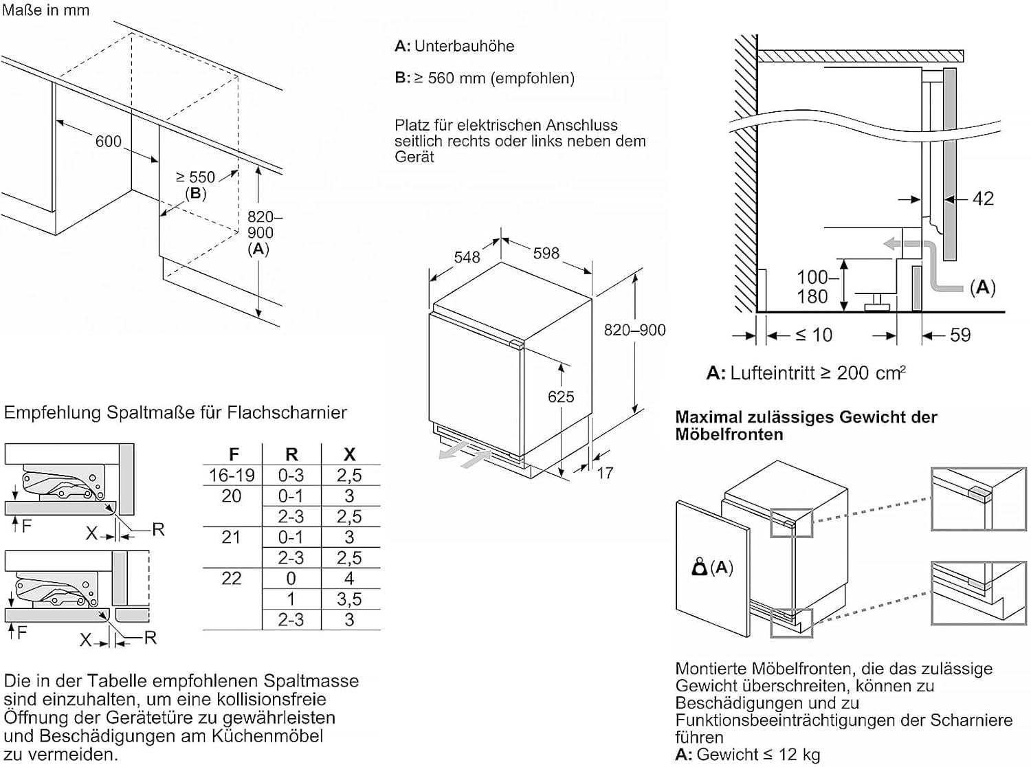Table Top Encastrable KU22LADD0, Iq500, Autoairflow, Pantographes