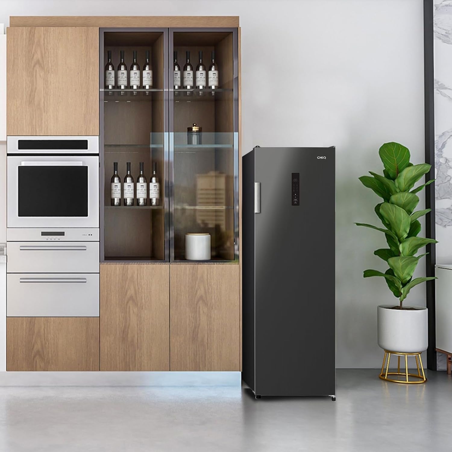 Congélateur Armoire 206L No Frost Inverter Noir (CSD206NEID) | Multi Air Flow, Ultra-Bas -32°C, Silencieux 39Db, Réfrigérateur Congélateur Commutable, Hauteur 1705Mm