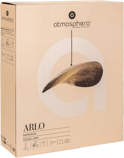 Atmosphera - Luminaire Suspension En Métal Doré D 80 Cm