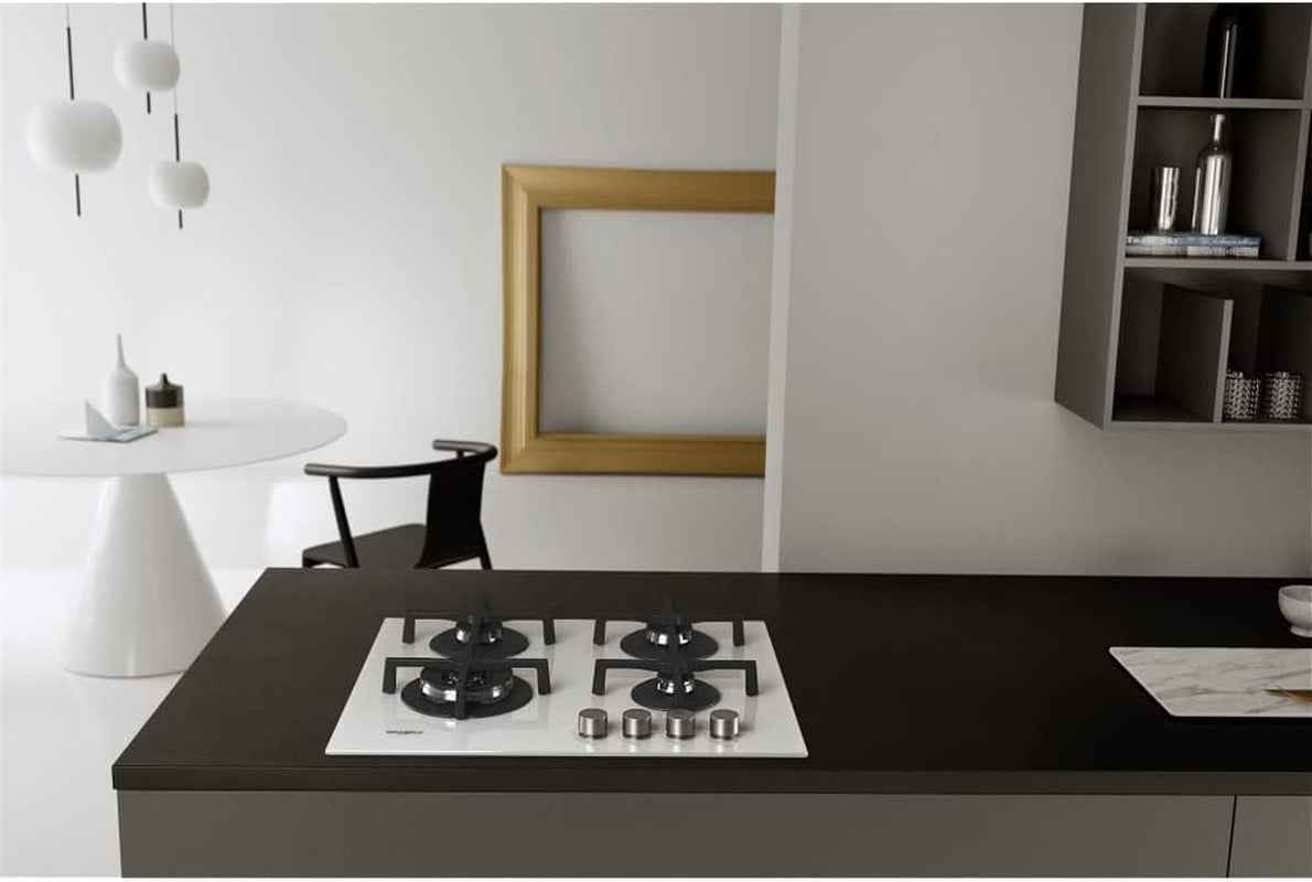 GOA 6423/WH Hobs - Plaque (Intégrée, Gaz, Verre, Rotatif, Partie Supérieure Avant, 230 V) Couleur Blanche