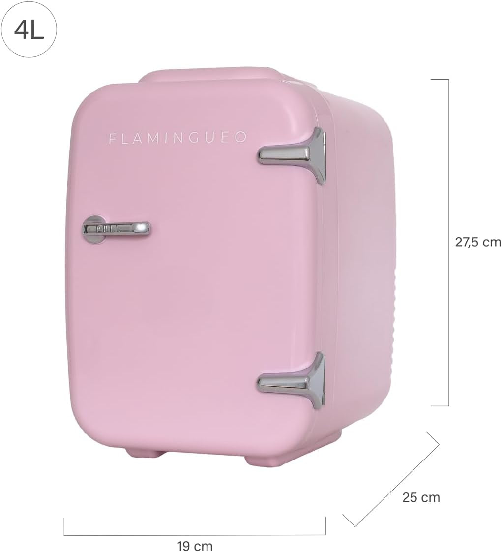 Mini Frigo 4L - Petit Frigo, Mini Frigo De Chambre 12V/220V, Mini Frigo Cosmetique, Fonction Chaud Et Froid, Mini Refrigerateur, Frigo Mini