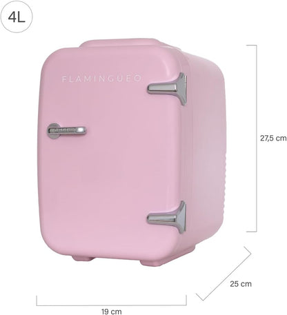Mini Frigo 4L - Petit Frigo, Mini Frigo De Chambre 12V/220V, Mini Frigo Cosmetique, Fonction Chaud Et Froid, Mini Refrigerateur, Frigo Mini