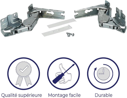 2X Charnières De Porte Réfrigérateur Compatibles Avec Bosch Balay Gaggenau Miele Neff Siemens De Dietrich 00481147 481147