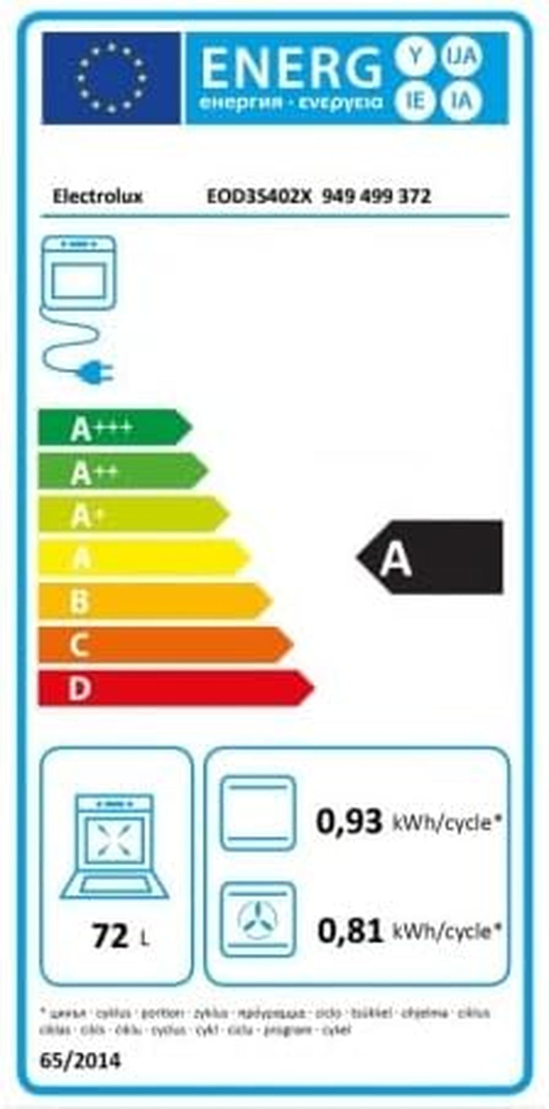 EOD3S402X Four Électrique 9 Programmes Steambake AQUACLEAN