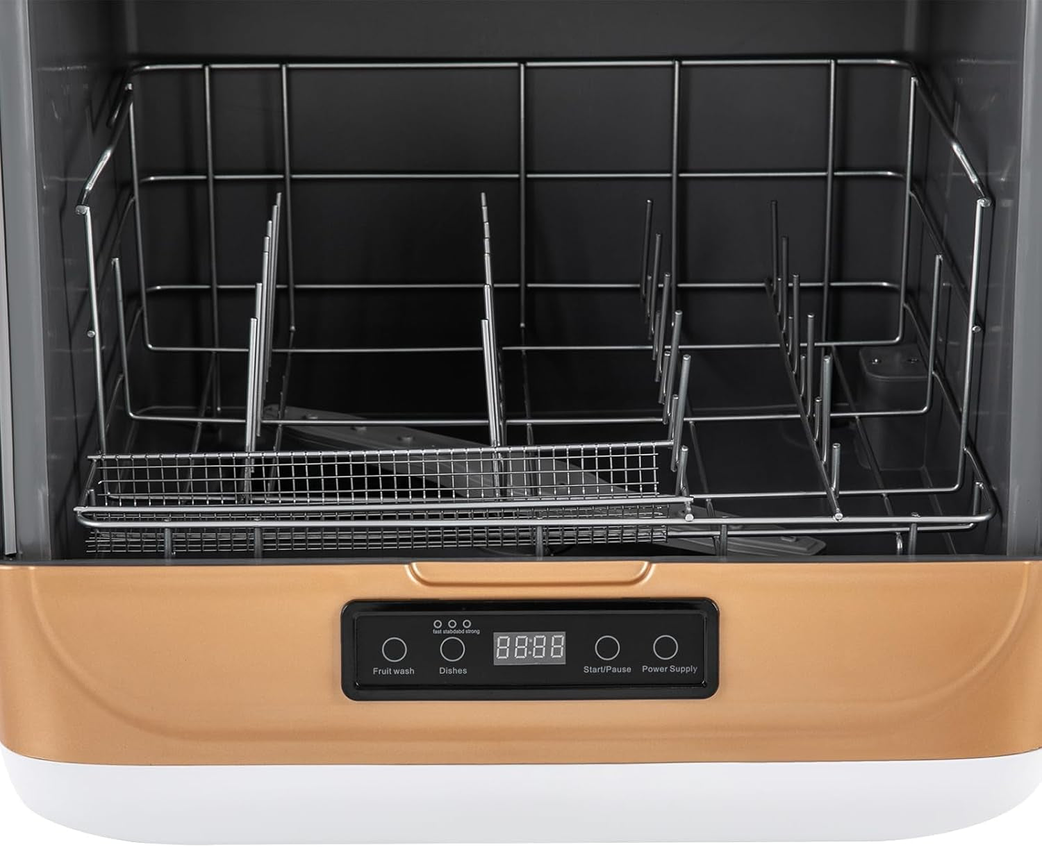 Mini Lave-Vaisselle Table Espace Couverts Sur Mesure Maison Bureau Camping Dortoirs Lavage Fruits Petit Lave-Vaisselle Portable Multifonction Pas D'Installation Nettoyage Complet (Or)