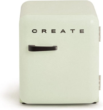 / RETRO FRIDGE 50 Black/Réfrigérateur Vert Avec Poignée Noir/Pratique Et Fonctionnel, Matériaux Résistants