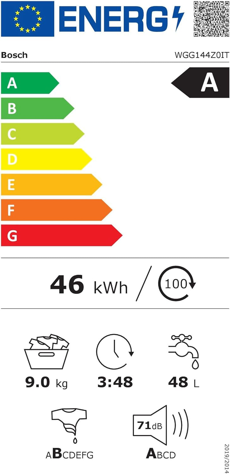 Lavatrice Libère Installazione  WGG144Z0IT