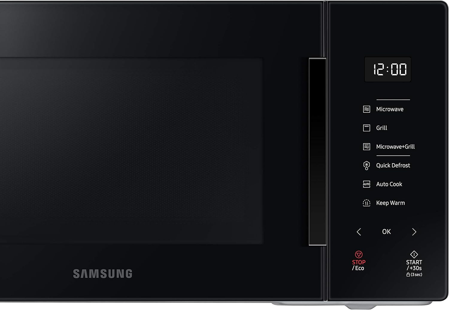 MG23T5018AK Four À Micro-Ondes, 23 L, 1100 W, Cuisson Automatique Et Home Dessert, Design Verre, Noir