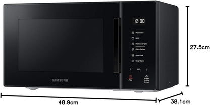 MG23T5018AK Four À Micro-Ondes, 23 L, 1100 W, Cuisson Automatique Et Home Dessert, Design Verre, Noir