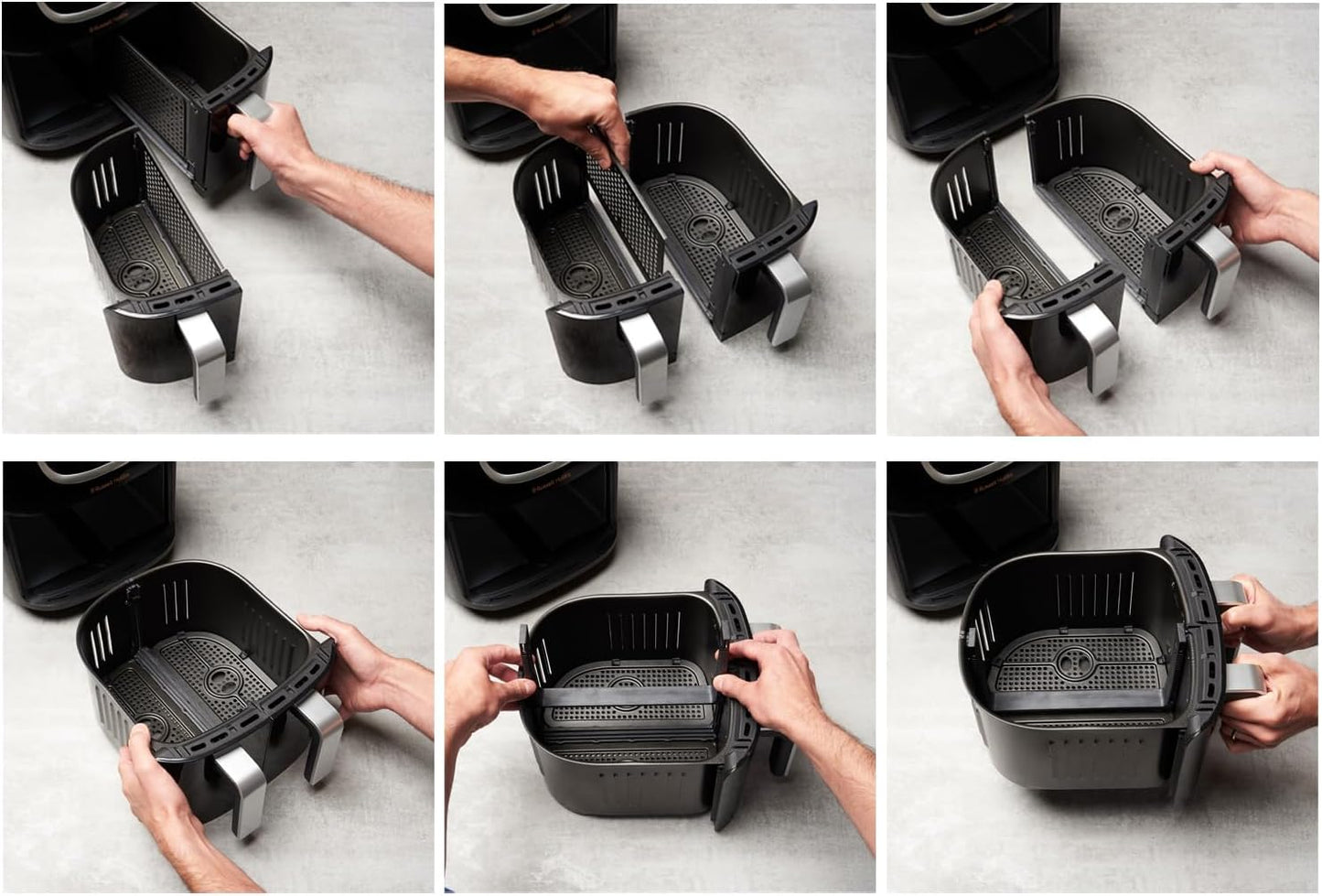 Air Fryer Double Tiroir [2 Paniers 4,25L Ou 8,5L Au Total ] Satisfry Snappi (8 En 1, Écran Tactile, Synchronisation Des Temps De Cuisson, Ajouts D'Aliments) Friteuse Sans Huile 27290-56
