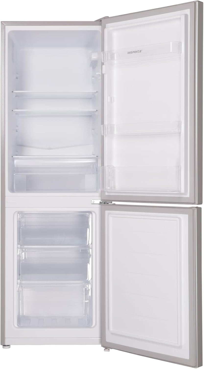 Respekta Réfrigérateur Congélateur Pose Libre / 109 L De Réfrigération / 48 L De Congélation/Avec Bac À Glaçons / KG144SI-37 / (H) 144 X (L) 47,4 X (P) 49,5 Cm / 39 Db/Argenté