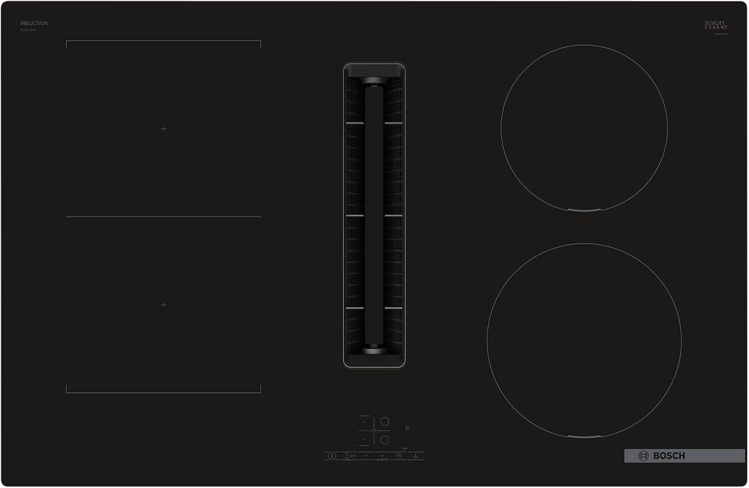 Bosch PVS811B16E, Plaque À Induction Avec Hotte Aspirante Intégrée Serie 4, Black