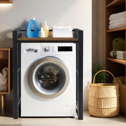Meuble Machine À Laver Et Seche Linge, 3 Réglable En Hauteur, Kit D'Empilage Pour Lave-Linge Et Sèche-Linge À Chargement Frontal, Meuble Machine À Laver, Capacité Charge 300Kg (Nori)