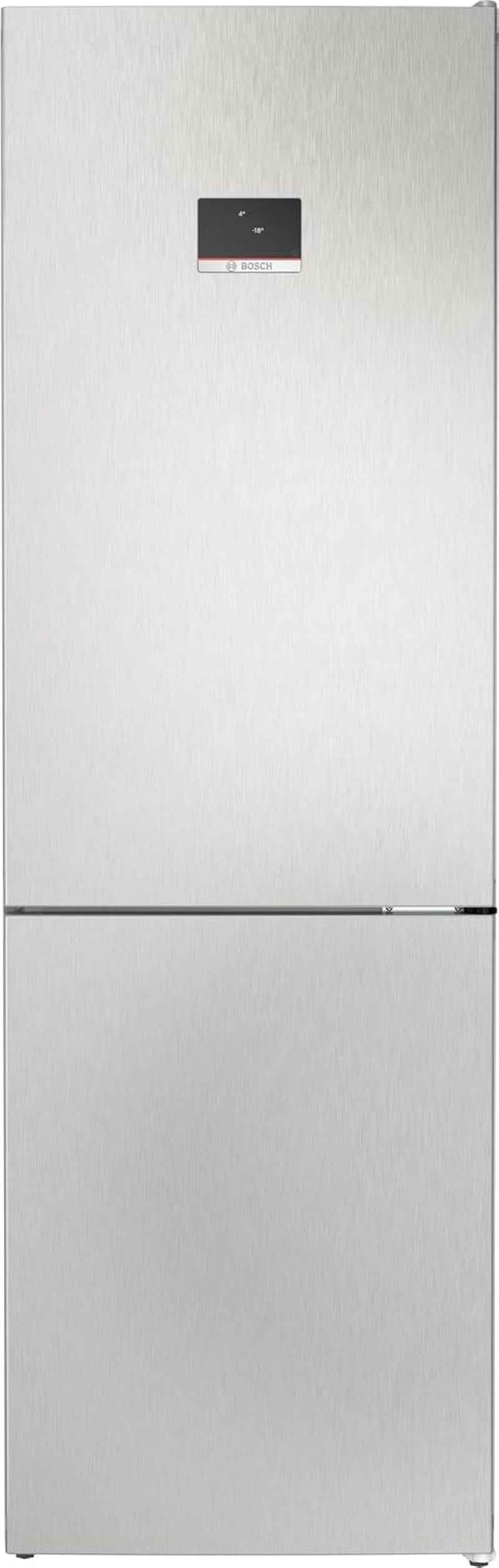 Bosch KGN367LDF Série 4 - Réfrigérateur Combiné, Pose-Libre, Perfect Fit | 186 X 60 Cm, Inox, Nofrost, Vitafresh, Tiroirs Vitafresh XXL <0 °C>, 2 Systèmes De Refroidissement