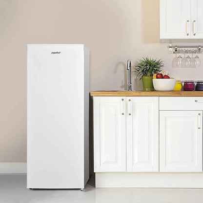 ' 160L Congélateur Armoire, Réglage De La Température, Blanc | Porte Réversible, 42 Db Silencieux, 183 Kwh/An, Thermostat Réglable, Pieds Ajustables, Puissance De Congélation Élevée