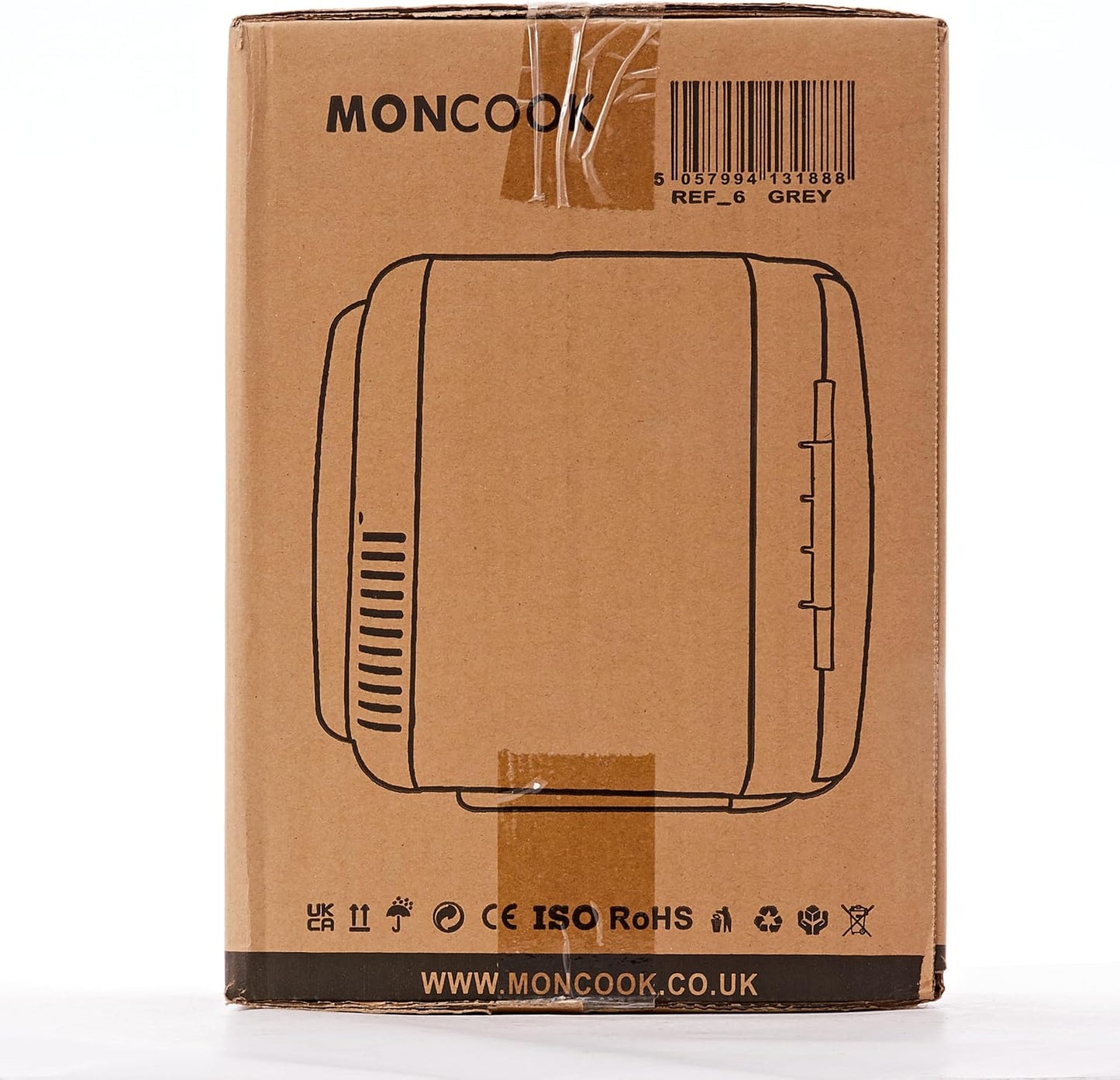 MONCOOK Mini Réfrigérateur - Mini Réfrigérateurs Portables Pour Les Soins De La Peau, La Médecine, La Nourriture Et Les Boissons - Fonction De Refroidissement Et De Réchauffement - 5L - Mono Gris