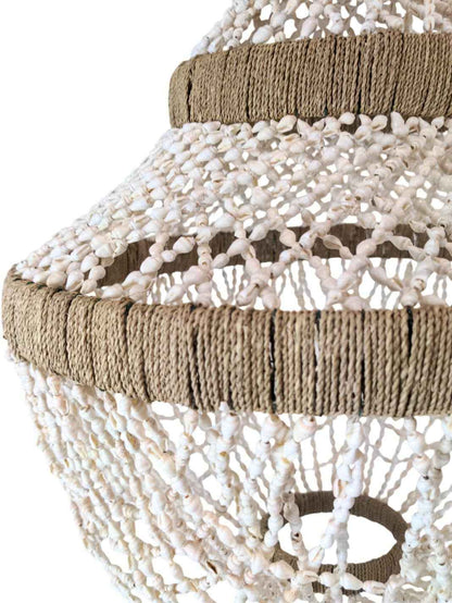 Lustre Balinais "Mareva" En Coquillages Naturels ⌀40Cm