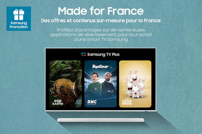 TV AI 65 Pouces QLED 65Q7F3 4K Smart TV, Quantum Dots, Q4 AI Processor, Wifi, Airplay, HDR, Q-Symphony, OTS Lite, Knox Security, Gaming Hub, Bixby, Application Opérateurs Intégrées